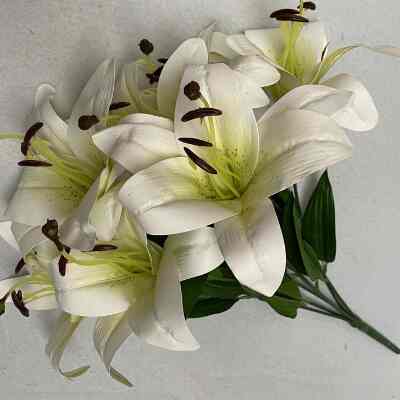 Tiger Lily Besar 20cm Artificial Flower Bunga Lily Latex