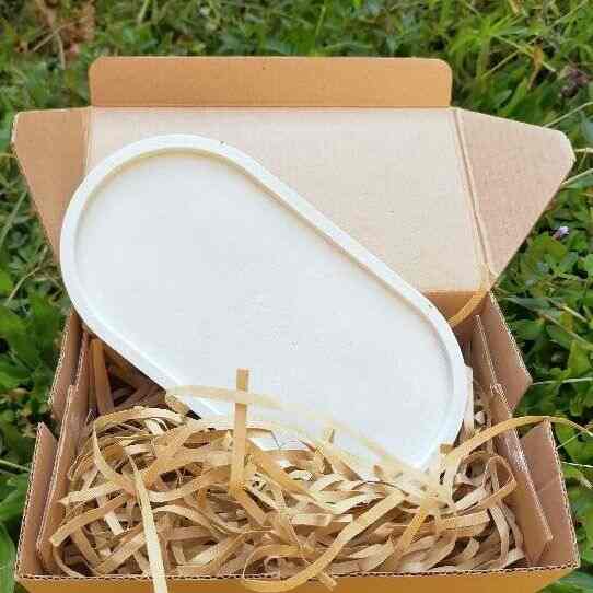 Tatakan Oval Coaster Concrete