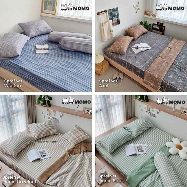 Sprei Motif Abstrak Microtex