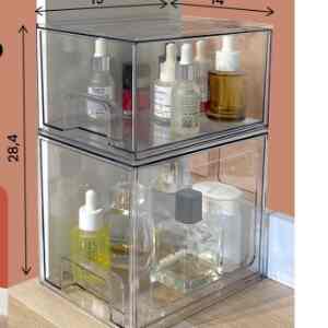 SHITA DRESSER PO/ Tempat Penyimpanan Transparan 2 Susun