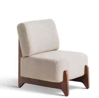 Domu Sofa 1 Seater / 1 Dudukan / Sofa Kayu Japandi Minimalis Modern - Dark Brown