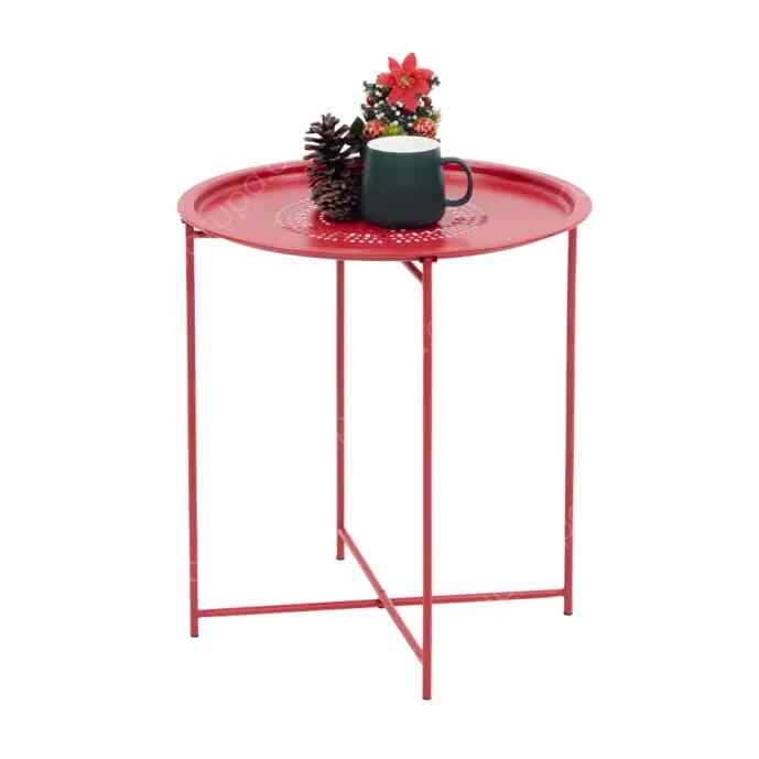 Soleil Meja Teras Dengan Tray - Merah