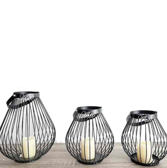 Dekorasi Lilin / Tempat Lilin - Set Hitam