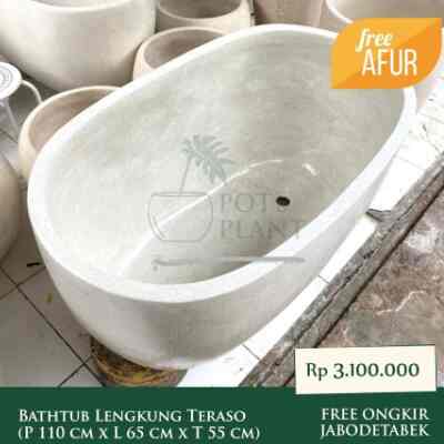 Bathtub Teraso Minimalis ala Bali