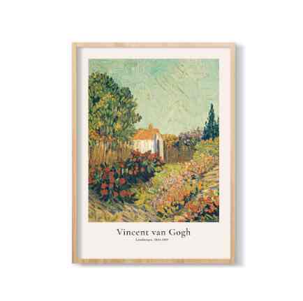 Poster Vincent Van Gogh Series + Premium Frame Kayu