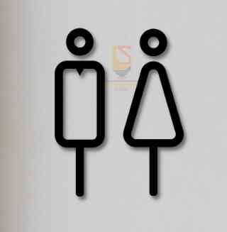 Toilet Sign Board Akrilik Timbul