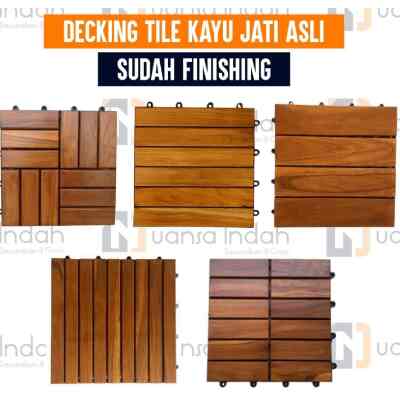 PAKET 10 PCS DECKING TILE KAYU JATI