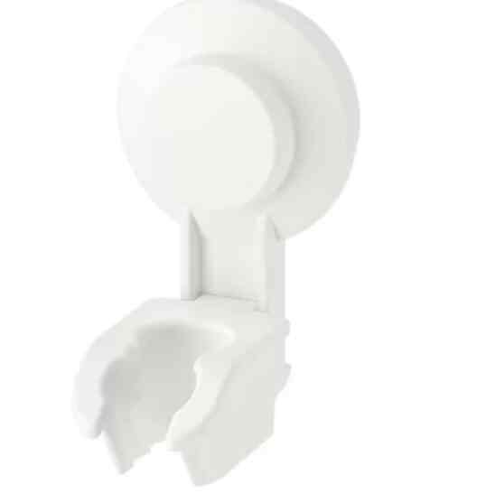 TISKEN Braket hand shower dg plastik hisap, putih
