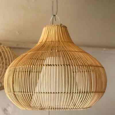 Kap Lampu Gantung Rotan 40cm