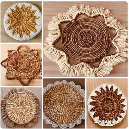 Hiasan Dinding/Alas piring Enceng gondok