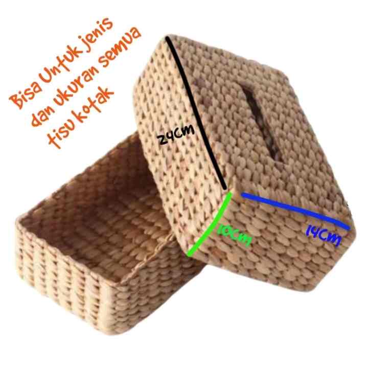 Tempat tissue Anyaman eceng gondok