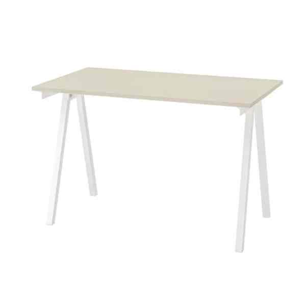TROTTEN Meja, krem/putih, 120x70 cm