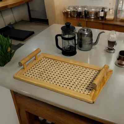 Nampan rotan webbing