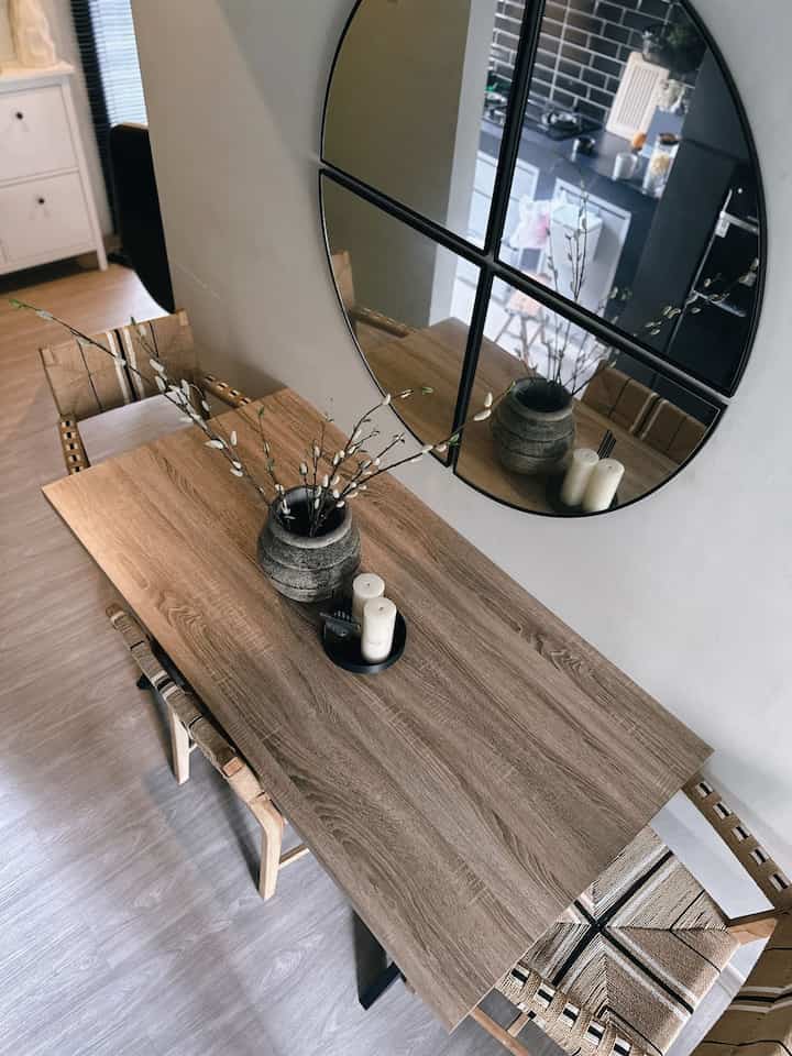 Mirrors are not just for looking in the mirror, but also make the house cooler and more comfortable! In addition to making the room feel more spacious, mirrors are also beautiful decorations. In Y.A house, mirrors are in the living room, family room, bathroom, dining room, and bedroom.

#HomeDecor #InteriorDesign #SmallSpaceLiving #MirrorMagic #FunctionalSpaces #DecorTips #TinyHomeInspiration