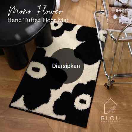 Karpet Premium Flocking Hand Tufted Flower