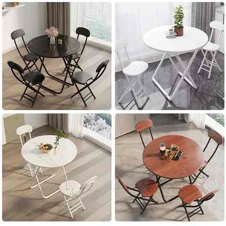 Meja Makan Minimalis - Meja Bulat Lipat