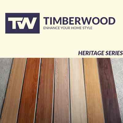 SPC LANTAI 5 mm Timberwood 90cm x 15cm (15 PCS)