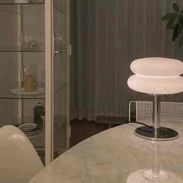 Lampu Meja Kaca Macaron