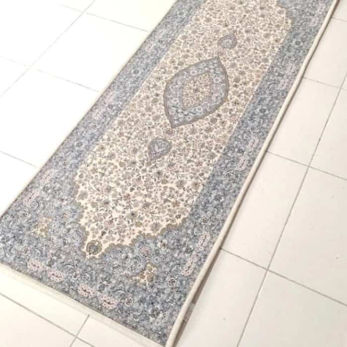 Karpet Long Biru Bunga Antislip 70*180