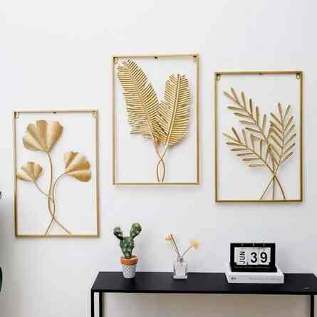 WALLDECOR HIASAN DINDING FRAME METAL GOLD B8219