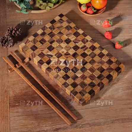 Talenan Catur Kayu Jati Sono Aesthetic