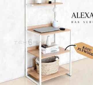 Tekgraf Alexa 60 W Rak Susun Serbaguna Dapur Lemari Sayur Kayu Kaki Besi