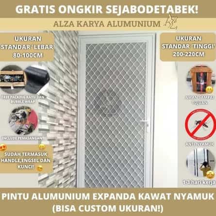 Pintu Expanda Kasa Nyamuk Alumunium