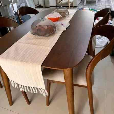 DINIING SET MEJA MAKAN P 150 KAYU JATI JEPARA