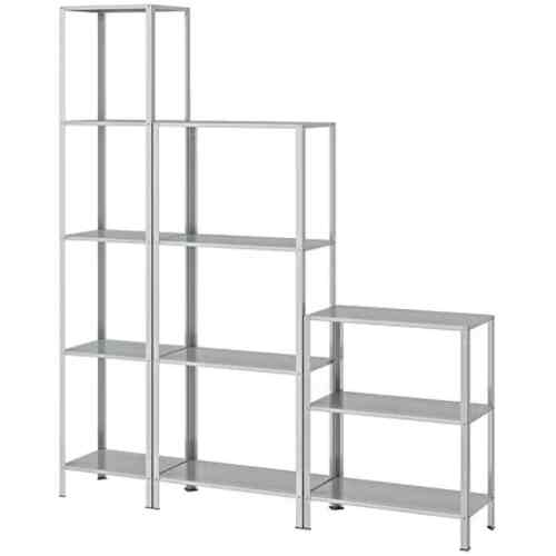 HYLLIS Shelving unit in/outdoor, 160x27x74-183 cm