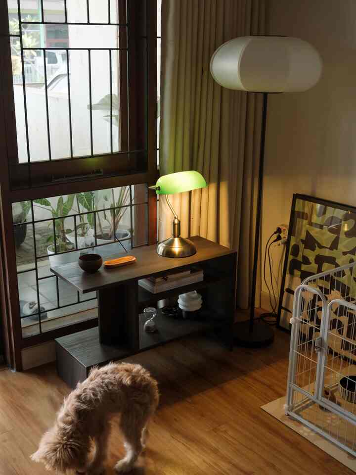 Another spot at our living room✨
Ini area depan di living room kami. Lebih banyak dipakai sama anabul sih karena playpennya paling pas disimpan di sini. Ada side table yang kami pajang di sini dengan beberapa dekorasi.

#sidetable #lampumeja #lampulantai #aromaterapi #livingroom #livingroomdecor #homedecor #stylingsidetable #inspirasilivingroom #dekorasiruangtamu 