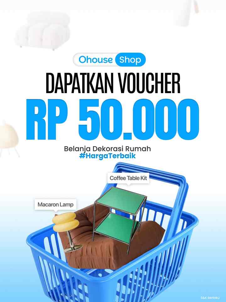 Belanja dan Dapatkan Voucher gratis!

Gimana sih caranya?

•⁠  ⁠Belanja produk apa aja di Ohouse Store (periode 1–15 Mei 2025)
•⁠  ⁠Setelah barang kamu sampai, tinggal kasih review di halaman produk
•⁠  ⁠⁠Kamu berkesempatan mendaptkan voucher senilai Rp 50.000 yang akan dikirim lewat email

Yuk, belanja di Ohouse Shop! 

#bagivoucher #ohousehop #belanjadiohouse