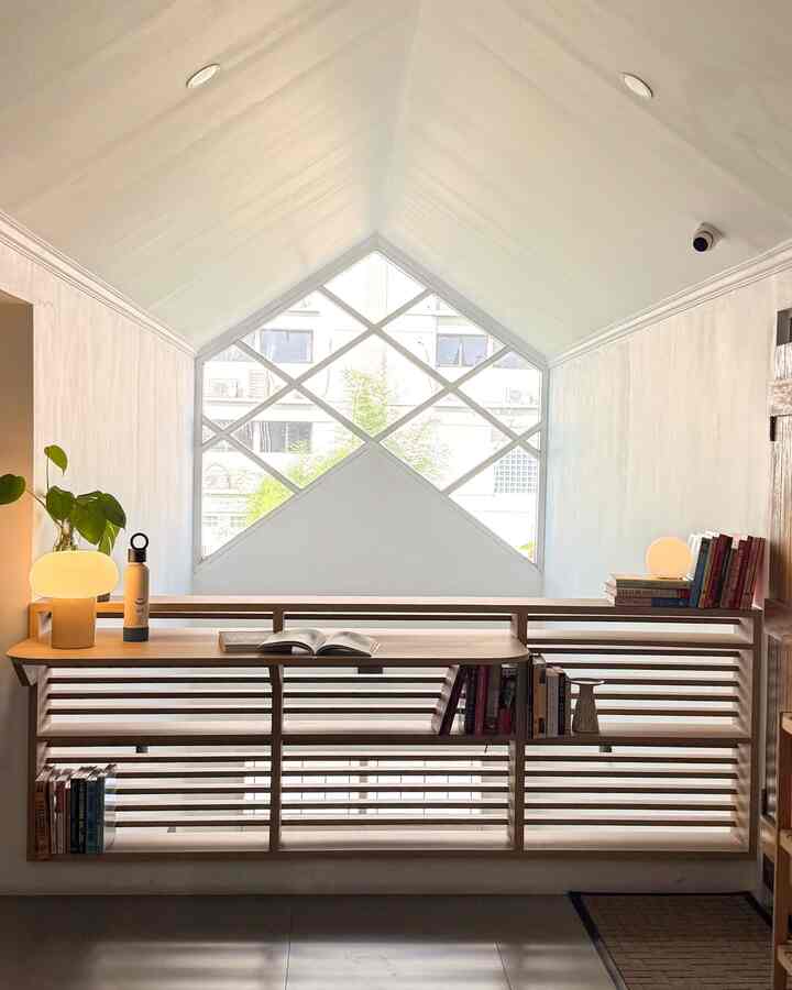 Any ideas what is this place?

One of the spots we like in the attic is this reading corner. The atmosphere is calm, open, and full of incoming sunlight🌅

As book lovers, it feels like there is always a reason to make a reading corner in every corner of the house. This one still has a long journey before it is completely filled with books, but that's the fun part right?

#Attic #BookShelves #ReadingCornerInspiration #TableLamp #WoodenShelf