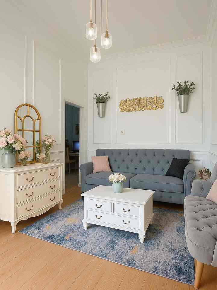 Ruang Tamu ku, lama tak jumpa Ohouse 🥰 ini AI vers mirip banget kan sama aslinya #livingroom #ruangtamu #americanclassic #farmhouse