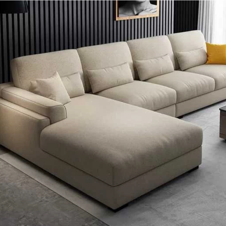 Sofa Minimalis L Ruang Tamu Bludru Mewah