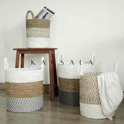 Keranjang Laundry Anyaman Seagrass