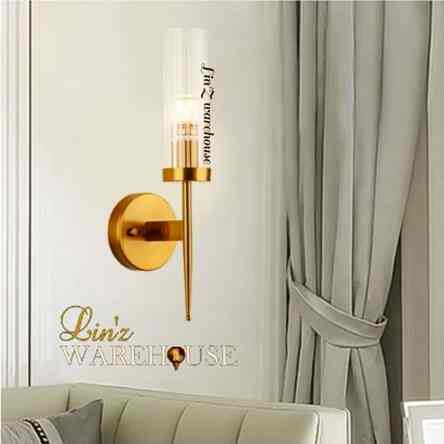 Lampu Dinding Simple Modern Gold Bronze 1 Arm