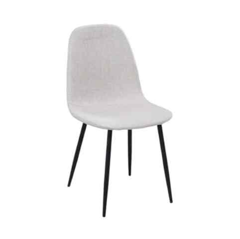 Celia Kursi Makan Fabric - Krem Beige