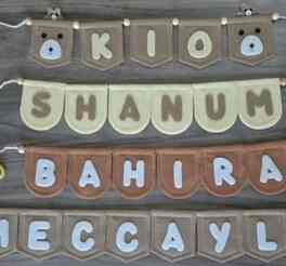 Gantungan Nama Flanel | Name Felt Garland