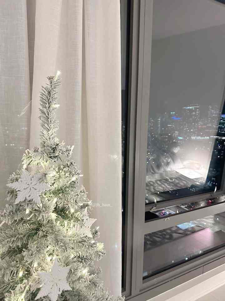 Christmas in the chicago sky 🤍✨ #jbhaus #ohousetoday #christmas #cleandecor #studioinspo
