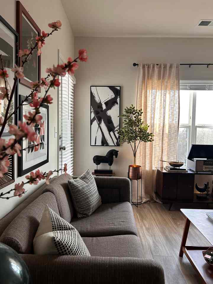 Morning versus night #daytime #night #vintage #contemporary #art #walldecor #apartment #livingroom ￼