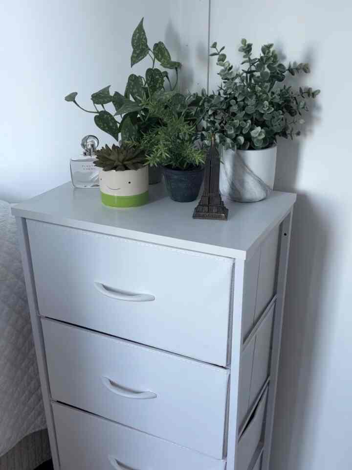 Artifical plants decor #bedroom #dresser 
