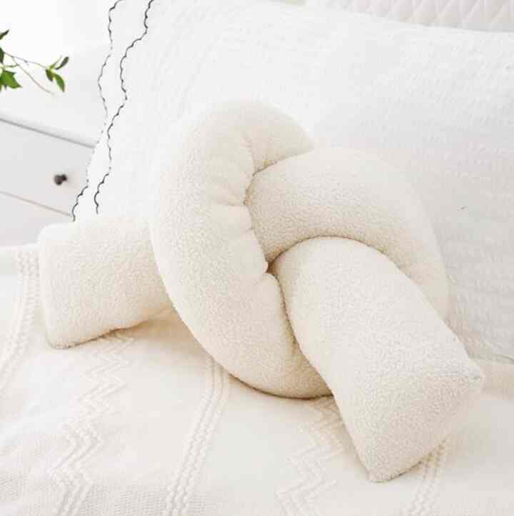Cream Knotted Pillow Outdoor Pillows