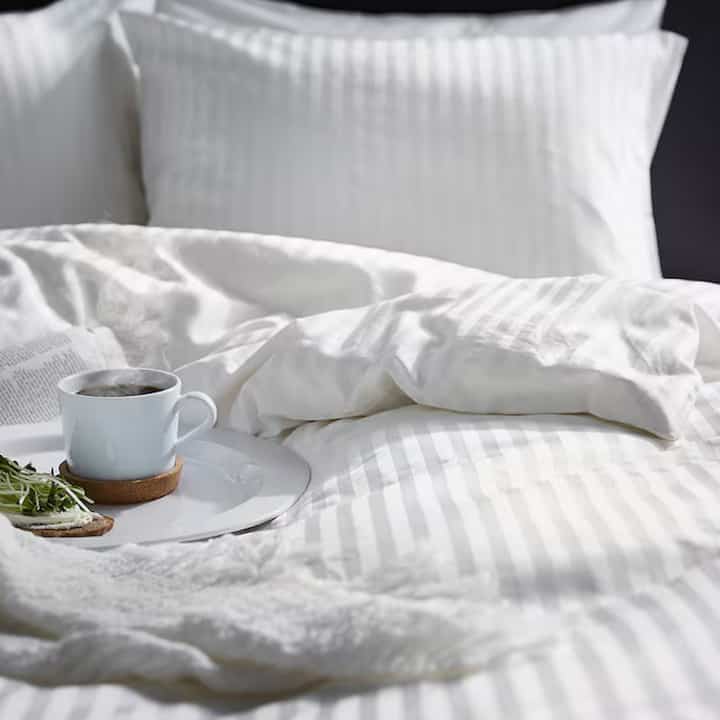 NATTJASMIN Duvet cover and pillowcase(s), white