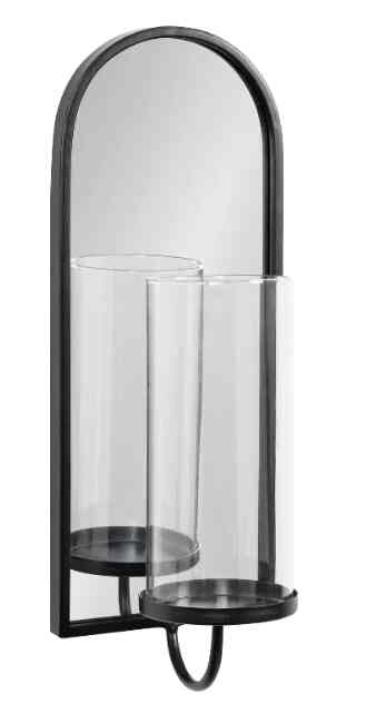 Kate and Laurel Ezerin Metal Mirror Wall Sconce