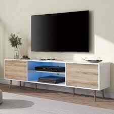 WAMPAT LED Mid-Century Modern TV Stand
