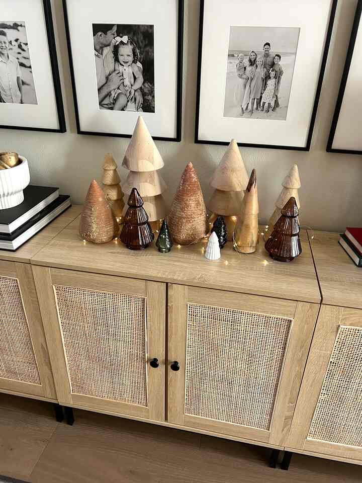 Koleksi pohon di bufet kami #christmasdecor #sideboard