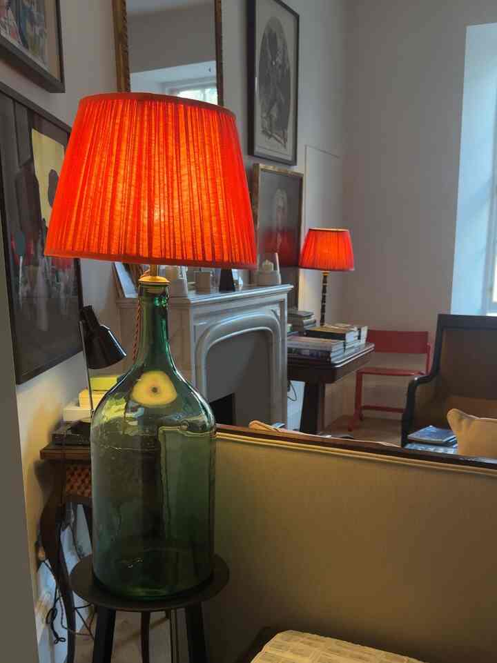 Using a bottle as a lamp stand #neoclassical #artdeco 