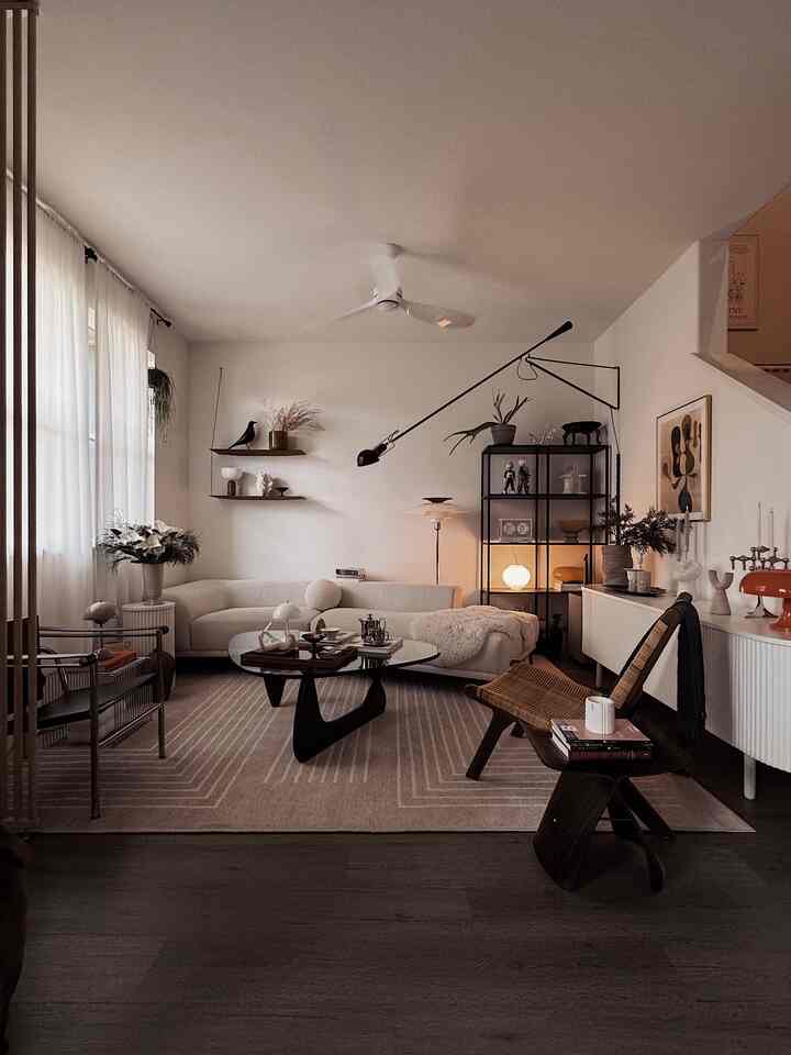 The living room, now cleared of the remaining Christmas decorations awaits the arrival of spring 🌱

#livingroom #livingroominterior #livingroomtable #livingroomdecoration #lighting #lightinginterior #lamp #rug #loungechair #coffeetable #shelf #Wallshelf #walllamp #candle #flower #flowerinterior #flowerarrangement 