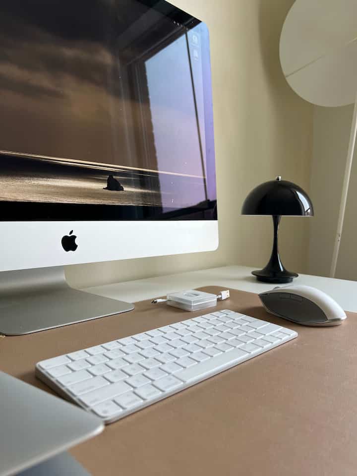 Ambient and calm desk setup🖥️
#homeoffice #deskterrier #deskdecoration #imac #desk #deskinterior #office 