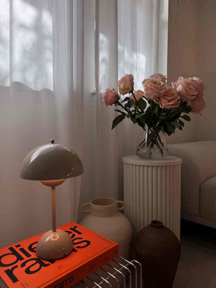 <span data-sheets-root="1" style="color: rgb(0, 0, 0); letter-spacing: normal; font-size: 10pt; font-family: Arial;">Lovely &amp; Cozy 💕 #valentines #livingroom #livingroominterior #livingroomdecoration #sidetable #flower #flowerinterior #flowerpotinterior #lamp #lighting #curtainstyling #lovely</span>